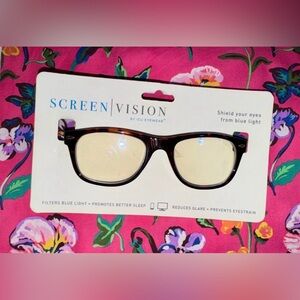 Screen Vision By ICU Blue Light Blocking Glasses, tortoise shell Rims Discounted